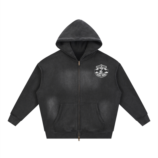 Faded zip up
