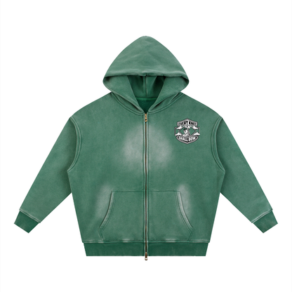 Faded zip up