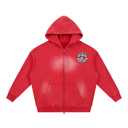 Faded zip up